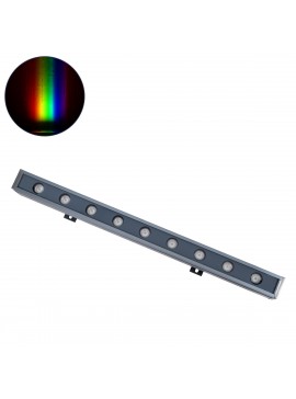 90177 GloboStar® GLOBOSTAR® WASHER-NAIA 90177 Μπάρα Φωτισμού Wall Washer LED 18W 1530lm 30° DC 24V Αδιάβροχο IP65 Πολύχρωμο RGBW Dimmable DMX512 - Γκρι Ανθρακί - Μ50 x Π4 x Υ5cm - 3 Χρόνια Εγγύηση