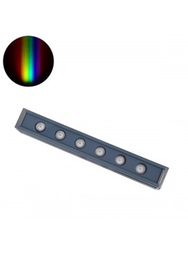 90184 GloboStar® GLOBOSTAR® WASHER-VAIA 90184 Μπάρα Φωτισμού Wall Washer LED 6W 510lm 30° DC 24V Αδιάβροχο IP65 Πολύχρωμο RGBW Dimmable DMX512 - Γκρι Ανθρακί - Μ30 x Π4 x Υ5cm - 3 Χρόνια Εγγύηση