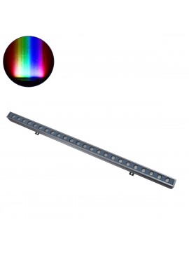 90185 GloboStar® GLOBOSTAR® WASHERFAIA 90185 Μπάρα Φωτισμού Wall Washer LED 36W 3060lm 30° DC 24V Αδιάβροχο IP65 Πολύχρωμο RGBW Dimmable DMX512 - Bridgelux SMD Chip - Γκρι Ανθρακί - Μ100 x Π4 x Υ5cm - 3 Χρόνια Εγγύηση