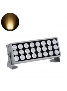 90219 GloboStar® GLOBOSTAR® FLOODZENA 90219 Προβολέας Σποτ Wall Washer LED 60W 5400lm 3° DC 24V Αδιάβροχο IP65 Θερμό Λευκό 2700K Dimmable - CREE XPE Chip - Γκρι Ανθρακί Μ37 x Π9 x Υ26.5cm - 3 Χρόνια Εγγύηση