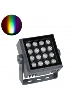 90370 GloboStar® GLOBOSTAR® FLOODTINY 90370 Προβολέας Σποτ Wall Washer LED 27W 2295lm 3° DC 24V Αδιάβροχο IP65 Πολύχρωμο RGBW Dimmable DMX512 - Bridgelux SMD Chip - Γκρι Ανθρακί - Μ13.8 x Π16.4 x Υ7cm - 3 Χρόνια Εγγύηση