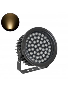 90398 GloboStar® GLOBOSTAR® FLOODNEVA 90398 Προβολέας Σποτ Wall Washer LED 54W 4860lm 30° DC 24V Αδιάβροχο IP65 Θερμό Λευκό 2700K Dimmable - Bridgelux SMD Chip - Μαύρο - Μ24.5 x Π24.5 x Υ14.7cm - 3 Χρόνια Εγγύηση