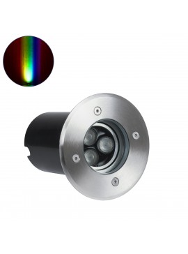 90403 GloboStar®  UNDERWATER-LUNTA 90403 Υποβρύχιο Χωνευτό Κινούμενο Φωτιστικό Σποτ Ειδικό για Σιντριβάνια LED 12W 1020lm 60° DC 24V Αδιάβροχο IP68 Φ12 x Υ13cm RGBW DMX512 - Ανοξείδωτο Ατσάλι - 3 Years Warranty