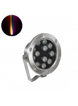 90425 GloboStar® GLOBOSTAR® UNDERWATER-JERRY 90425 Υποβρύχιο Επιφανειακό Σποτ για Σιντριβάνια/Πισίνες LED 12W 1020lm 30° DC 24V Αδιάβροχο IP68 RGBW DMX512 Dimmable - Ανοξείδωτο Ατσάλι 304 - Μ14.5 x Π7 x Υ19cm - 3 Χρόνια Εγγύηση