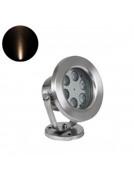 90426 GloboStar® GLOBOSTAR® UNDERWATER-DEDY 90426 Υποβρύχιο Επιφανειακό Σποτ για Σιντριβάνια/Πισίνες LED 6W 540lm 30° DC 24V Αδιάβροχο IP68 Θερμό Λευκό 2700K Dimmable - Ανοξείδωτο Ατσάλι 304 - Μ12 x Π7.5 x Υ14.5cm - 3 Χρόνια Εγγύηση