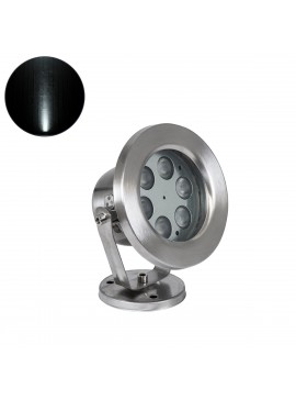 90427 GloboStar® GLOBOSTAR® UNDERWATER-DEDY 90427 Υποβρύχιο Επιφανειακό Σποτ για Σιντριβάνια/Πισίνες LED 6W 600lm 30° DC 24V Αδιάβροχο IP68 Ψυχρό Λευκό 6000K Dimmable - Ανοξείδωτο Ατσάλι 304 - Μ12 x Π7.5 x Υ14.5cm - 3 Χρόνια Εγγύηση