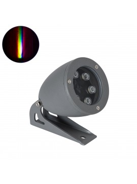 90471 GloboStar® GLOBOSTAR® TREELIGHT-TREESPO 90471 Σποτ Φωτισμού για Φυτά - Δέντρα LED 12W 1260lm 15° DC 24V Αδιάβροχο IP67 RGBW DMX512 Dimmable - Γκρι Ανθρακί - Μ9 x Π11 x Υ9cm - 3 Χρόνια Εγγύηση