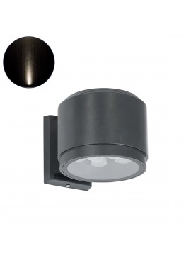 90484 GloboStar® GLOBOSTAR® WALLLIGHT-GONA 90484 Μοντέρνο Φωτιστικό Τοίχου - Απλίκα LED 24W 2280lm 5° DC 24V Αδιάβροχο IP67 Φυσικό Λευκό 4500K - CREE COB Chip & TÜV SÜD Driver - Γκρι Ανθρακί Ματ - Μ13 x Π16.5 x Υ5cm - 3 Χρόνια Εγγύηση