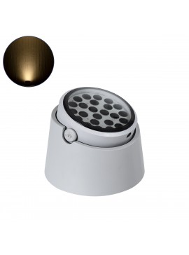 90489 GloboStar® GLOBOSTAR® FLOODRANA 90489 Κινούμενος Προβολέας Σποτ Wall Washer LED 36W 3240lm 5° DC 24V Αδιάβροχο IP67 Θερμό Λευκό 2700K Dimmable - Bridgelux SMD Chip - Γκρι - Μ26.5 x Π26.5 x Υ20cm - 3 Χρόνια Εγγύηση