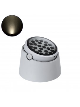 90490 GloboStar®  FLOOD-RANA 90490 Κινούμενος Προβολέας - Σποτ Φωτισμού Wall Washer για Φωτισμό Κτιρίων LED 36W 3420lm 5° DC 24V Αδιάβροχο IP67 Φ26.5 x Υ20cm Φυσικό Λευκό 4500K - Γκρι - 3 Years Warranty