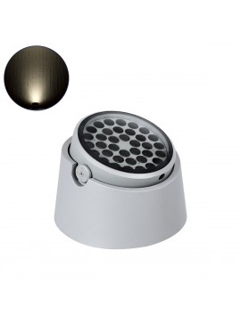90492 GloboStar®  FLOOD-RANA 90492 Κινούμενος Προβολέας - Σποτ Φωτισμού Wall Washer για Φωτισμό Κτιρίων LED 60W 5700lm 5° DC 24V Αδιάβροχο IP67 Φ30 x Υ21cm Φυσικό Λευκό 4500K - Γκρι - 3 Years Warranty