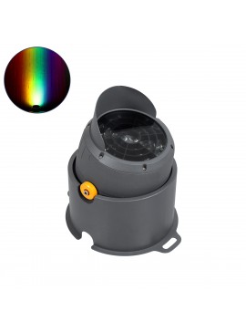 90498 GloboStar®  FLOOD-SIMA 90498 Κινούμενος Προβολέας - Σποτ Φωτισμού Wall Washer με Αντιθαμβωτική Γρίλια για Φωτισμό Κτιρίων LED 60W 5100lm 30° DC 24V Αδιάβροχο IP67 Μ29 x Π24 x Υ28.5cm RGBW DMX512 - Γκρι Ανθρακί - 3 Years Warranty