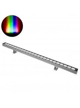 90557 GloboStar® GLOBOSTAR® WASHERJAVIA 90557 Μπάρα Φωτισμού Wall Washer LED 48W 4080lm 5° DC 24V Αδιάβροχο IP67 Πολύχρωμο RGBW Dimmable DMX512 - Bridgelux SMD Chip - Γκρι Ανθρακί - Μ100 x Π5.2 x Υ3.6cm - 3 Χρόνια Εγγύηση