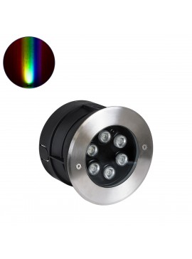 90567 GloboStar®  UNDERWATER-JULIA 90567 Υποβρύχιο Χωνευτό Φωτιστικό Σποτ Ειδικό για Σιντριβάνια LED 6W 510lm 15° DC 24V Αδιάβροχο IP68 Φ15 x Υ10.2cm RGBW DMX512 - Ανοξείδωτο Ατσάλι - 3 Years Warranty
