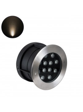 90568 GloboStar®  UNDERWATER-JULIA 90568 Υποβρύχιο Χωνευτό Φωτιστικό Σποτ Ειδικό για Σιντριβάνια LED 12W 1080lm 15° DC 24V Αδιάβροχο IP68 Φ18 x Υ11.2cm Θερμό Λευκό 2700K - Ανοξείδωτο Ατσάλι - 3 Χρόνια Εγγύηση