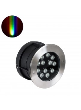 90570 GloboStar®  UNDERWATER-JULIA 90570 Υποβρύχιο Χωνευτό Φωτιστικό Σποτ Ειδικό για Σιντριβάνια LED 12W 1020lm 15° DC 24V Αδιάβροχο IP68 Φ18 x Υ11.2cm RGBW DMX512 - Ανοξείδωτο Ατσάλι - 3 Years Warranty