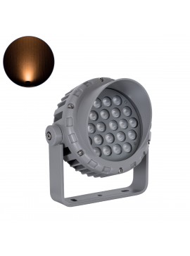90336 GloboStar® GLOBOSTAR® FLOODMENA 90336 Προβολέας Σποτ Wall Washer με Αντιθαμβωτική Γρίλια LED 24W 2040lm 30° AC 220-240V Αδιάβροχο IP67 Ultra Θερμό Λευκό 2200K - Bridgelux SMD Chip - Γκρι Ανθρακί - Μ19.5 x Π16 x Υ21cm - 3 Χρόνια Εγγύηση