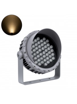 90646 GloboStar® GLOBOSTAR® FLOODMENA 90646 Προβολέας Σποτ Wall Washer με Αντιθαμβωτική Γρίλια LED 48W 4320lm 30° AC 220-240V Αδιάβροχο IP65 Θερμό Λευκό 2700K - Bridgelux SMD Chip - Γκρι Ανθρακί - Μ25 x Π25 x Υ18cm - 3 Χρόνια Εγγύηση