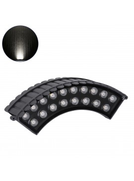 90694 GloboStar®  TREELIGHT-JINA 90694 Κυρτή Μπάρα Φωτισμού Wall Washer με Αντιθαμβωτική Γρίλια Ειδική για Φυτά - Δέντρα LED 18W 1710lm 10° DC 24V Αδιάβροχο IP67 L29 x W11 x H10.5cm Φυσικό Λευκό 4500K - Γκρι Ανθρακί - 3 Years Warranty