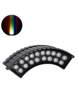 90695 GloboStar®  TREELIGHT-JINA 90695 Κυρτή Μπάρα Φωτισμού Wall Washer με Αντιθαμβωτική Γρίλια Ειδική για Φυτά - Δέντρα LED 18W 1530lm 10° DC 24V Αδιάβροχο IP67 L29 x W11 x H10.5cm RGBW DMX512 - Γκρι Ανθρακί - 3 Years Warranty