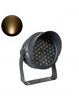 90743 GloboStar® GLOBOSTAR® FLOODIMO 90743 Προβολέας Σποτ Wall Washer με Αντιθαμβωτική Γρίλια LED 54W 4860lm 10° AC 220-240V Αδιάβροχο IP67 Θερμό Λευκό 2700K - Bridgelux SMD Chip - Γκρι Ανθρακί - Μ26 x Π28 x Υ35cm - 3 Χρόνια Εγγύηση