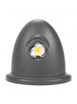 GloboStar® 93069 LED Φωτιστικό Τοίχου Αρχιτεκτονικού Φωτισμού Up Down Γκρι Αδιάβροχο IP65 10 Watt 30° 1400lm 230V CREE Θερμό Λευκό Μ15.1 x Π9.3 x Υ14.5cm