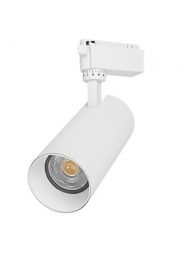 Μονοφασικό Bridgelux COB LED Λευκό Φωτιστικό Σποτ Ράγας 30W 230V 3600lm 30° Θερμό Λευκό 3000k GloboStar 93108