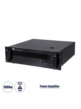 98016 GloboStar®  FDB CA1000 98016 Power Amplifier - Επαγγελματικός Ενισχυτής Ηχείων Εγκαταστάσεων 100V - Frequency Response 60Hz-20Khz - AC 220V/50-60Hz - 1000W/4Ω - IP20 - Μαύρο - Μ48.5 x Π45.5 x Υ13.2cm