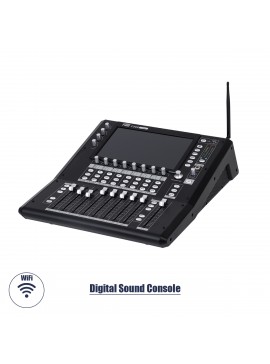 98023 GloboStar®  FDB F260 98023 Multifunctional Digital Mixer Audio Console 24Ch - Επαγγελματική Ψηφιακή Κονσόλα Ήχου 16Ch Audio In / 8Ch Audio Out / 8Ch BUS Out - Οθόνη Αφής 10" HD - Wifi Smart System - UDP - AC 220V/50-60Hz - IP20 - Μαύρο - Μ38 x Π49 x