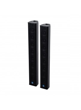 98024 GloboStar®  FDB K803 98024 PA Speaker - Παθητικό Ηχείο Column Κολωνάτο Επιτοίχιο & Επιδαπέδιο 8Ω - 200W RMS (800W Peak) - 8 x 3" Inches Mid & HF - IP20 - Μαύρο - Μ10 x Π11 x Υ75cm - Ζεύγος