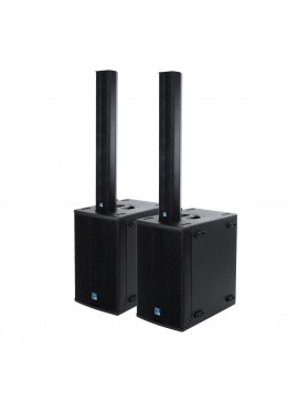 98024-98025-SET GloboStar®  FDB K803+K112BAS 98024-98025-SET PA Column System - Ενεργό Αυτοενισχυόμενο Σετ Ηχείων & Subwoofer Column Κολωνάτο με Ψηφιακό Ενισχυτή FA2.36 AC 220V/50-60Hz - 600W RMS/8Ω + 400W RMS/8Ω (4000W Peak) - IP20 - Μαύρο - Σετ 4 Τεμαχί