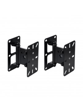 98030 GloboStar® GLOBOSTAR® FDB WB2 98030 Επιτοίχια Ρυθμιζόμενη Βάση για Τοποθέτηση Ηχείων - IP20 - Μαύρο - Μ9.5 x Π11.5 x Υ16cm - Σετ 2 Τεμαχίων