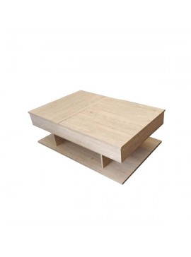 Τραπέζι σαλονιού "POLY" πολυμορφικό σε δρυς ρουστίκ χρώμα 112x71x40 995-00014