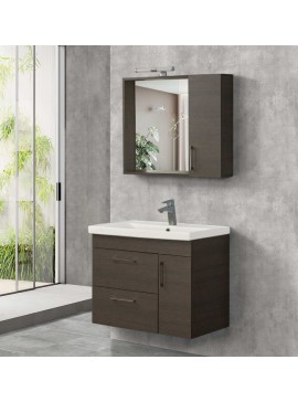 Σετ Έπιπλο Μπάνιου Ibiza Oak Anthracite 80 Πάγκο 79x44x60 9SIB080OA0  9SIB080OA0