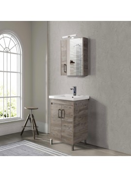 Σετ Έπιπλο Μπάνιου SAVINA NATURAL OAK 55 9SSA055NO0 Πάγκος 52X44X86  9SSA055NO0