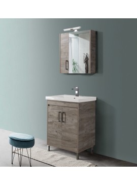 Σετ Έπιπλο Μπάνιου SAVINA NATURAL OAK 65 9SSA065NO0 Πάγκος 63X44X86  9SSA065NO0