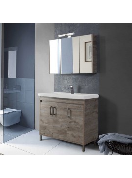 Σετ Έπιπλο Μπάνιου SAVINA NATURAL OAK 100 9SSA100NO0 Πάγκος 99X44X86  9SSA100NO0
