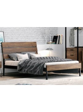 KPS ΛΥΔΙΑ ΚΡΕΒΑΤΙ ΞΥΛΟ-ΜΕΤΑΛΛΟ ΜΑΥΡΟ/VINTAGE MARINE ΔΙΠΛΟ ΕΛΛΗΝΙΚΗΣ ΚΑΤΑΣΚΕΥΗΣ ΓΙΑ ΣΤΡΩΜΑ 160Χ200ΕΚ. ΜΕ ΤΑΒΛΕΣ KPS-01.30.154A