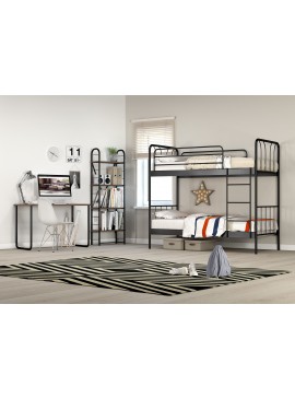 KPS KPS / ΣΕΤ ΥΠΝΟΔΩΜΑΤΙΟΥ LINES ΜΕ ΚΟΥΚΕΤΑ ΜΕΤΑΛΛΙΚΗ, ΓΡΑΦΕΙΟ ΚΑΙ ΒΙΒΛΙΟΘΗΚΗ ΓΙΑ ΣΤΡΩΜΑΤΑ 90Χ200 ΕΚ. KPS-000263