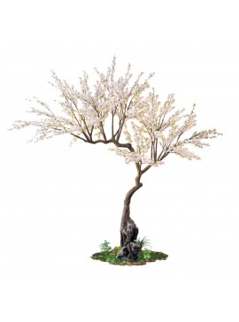 Supergreens Τεχνητό Δέντρο Αμυγδαλιά 290 εκ.Χρώμα Λευκό Mήκος  Πλάτος 280 Υψος 290 SUPER-4900-6