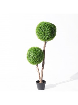 Supergreens Τεχνητό Δέντρο Πυξάρι Διπλό 120 εκ.Χρώμα Πράσινο Mήκος  Πλάτος  Υψος 120 SUPER-4680-6