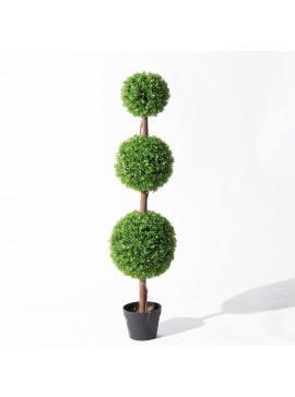 Supergreens Τεχνητό Δέντρο Πυξάρι Τριπλό 120 εκ.Χρώμα Πράσινο Mήκος  Πλάτος  Υψος 120 SUPER-5680-6