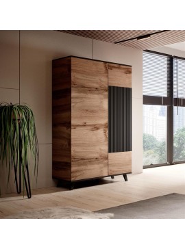 RANDOM P-1 hanging shelf, color: wotan oak/black DIOMMI V-PL-RANDOM-S-1 DIOMMI-60-22659