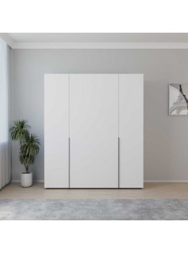 Ντουλάπα Oryana τετράφυλλη Λευκή 180x210x62cm