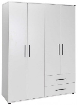 Lh-homefurniture Ντουλάπα  white Λευκό 137x187x52cm AD_GRD-642-BB-3 AD_GRD-642-BB-3