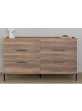 Συρταριέρα Oryana Καρυδιά 140x81x44cm