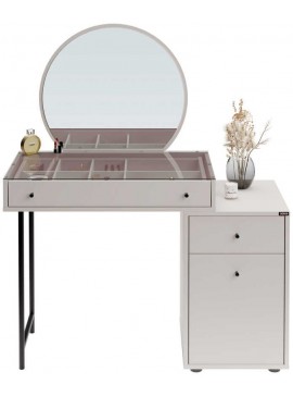 Τουαλέτα- μπουντουάρ Dior TMU-713-VV χρώμα λευκό του πάγου 108x130x47cm