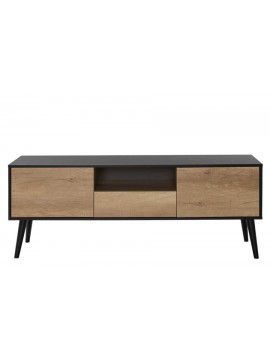 Έπιπλο τηλεόρασης Retro Plus Ανθρακί+ Καρυδιά 160x61x40cm