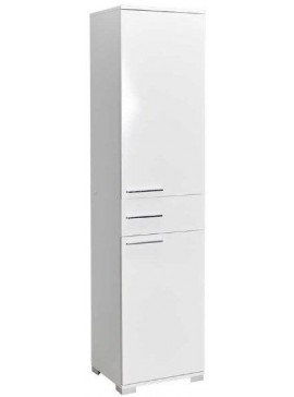 Lh-homefurniture Ντουλάπα μονόφυλλη DIAMOND Λευκό+Λευκό High Gloss 45x187x38cm AD_ADR-421-PP-1