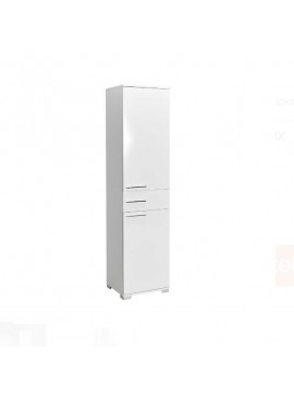 Ντουλάπα μονόφυλλη DIAMOND Λευκό+Λευκό High Gloss 45x187x38cm